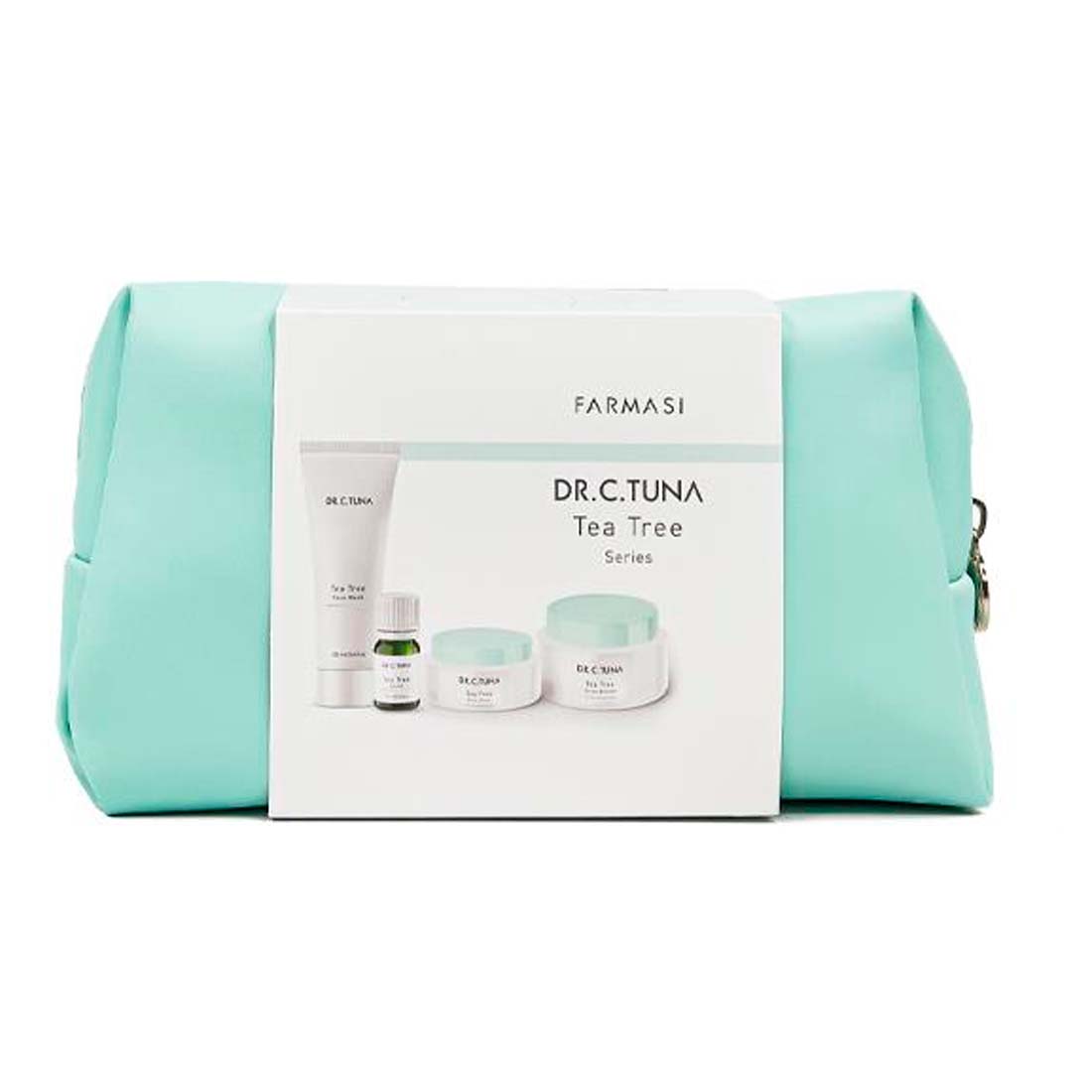 Set Dr. C. Tuna Farmasi Tea Tree Control y Prevención del exceso de grasa con Cosmetiquera