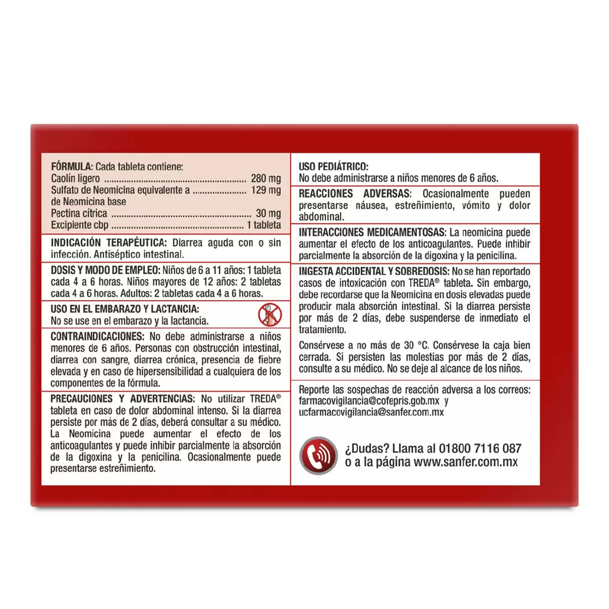 Treda 129/280/30mg 20 Tabletas 2pk 625754 CST