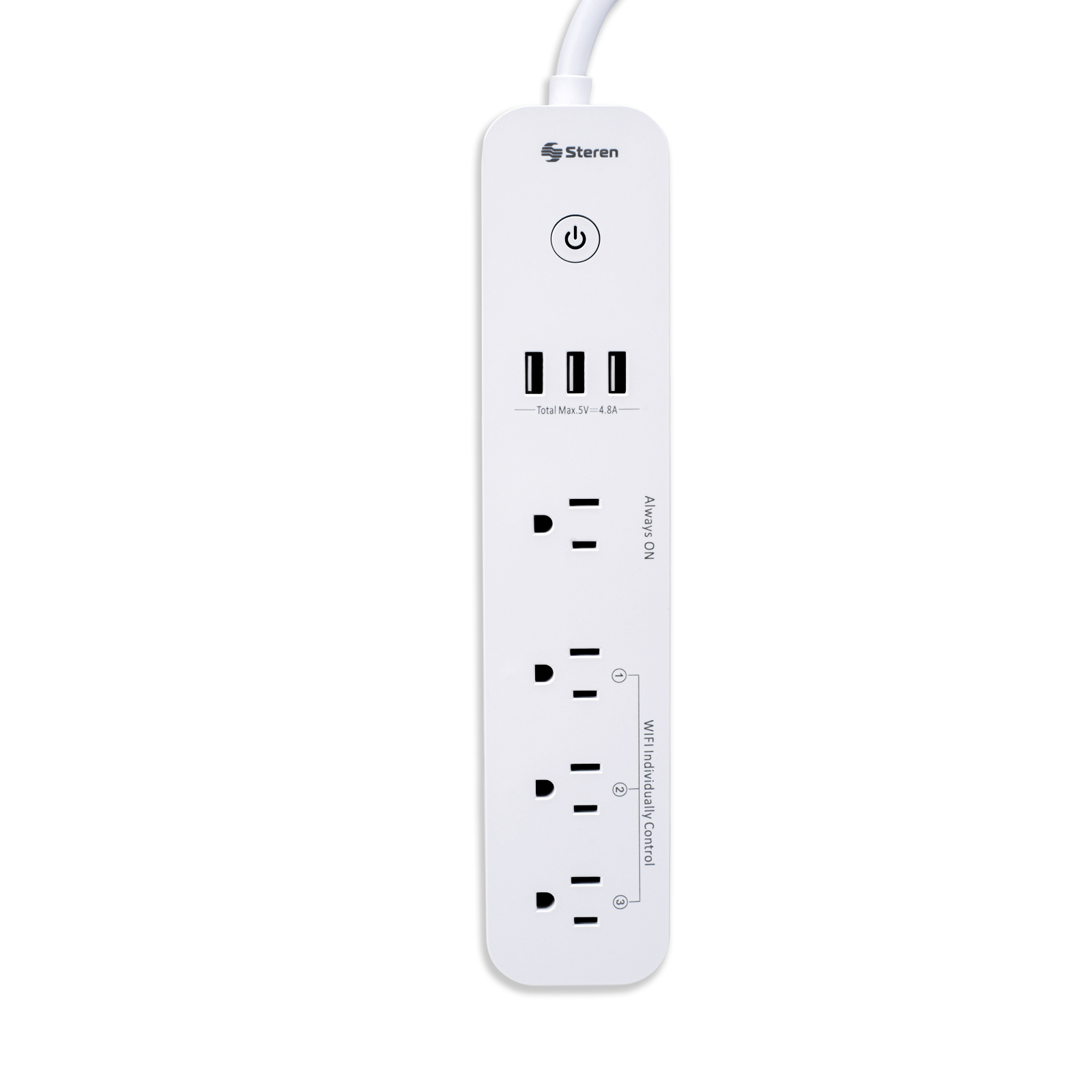 4 Pack Multicontacto Inteligente Wifi Con Cargador USB Steren