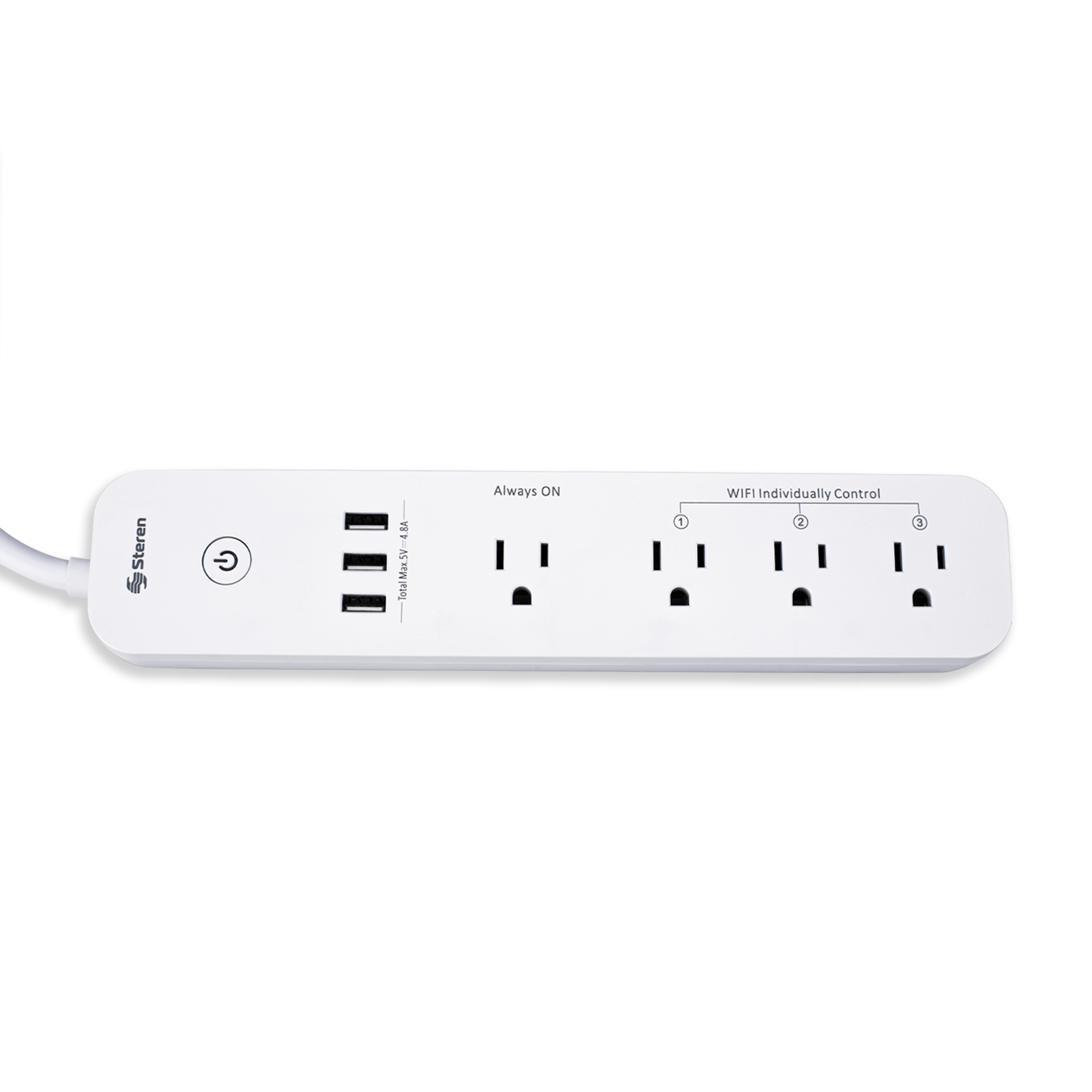 4 Pack Multicontacto Inteligente Wifi Con Cargador USB Steren