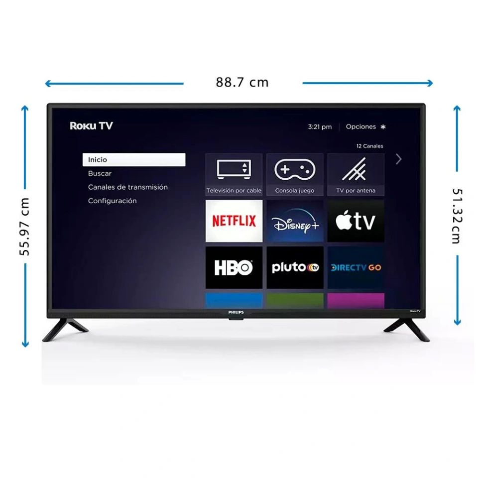 Pantalla Philips 39" Pulgadas HD Smart TV LED Roku Tv
