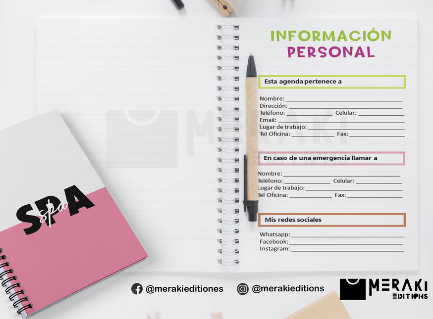 Agenda Spa Perpetua, Agenda Personalizada, Spa