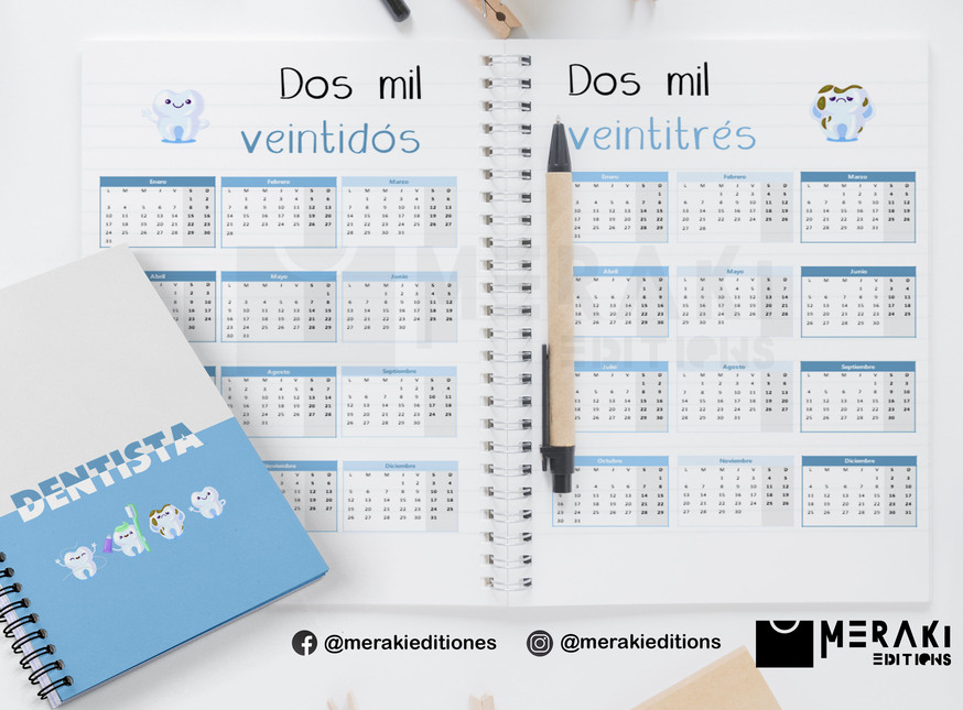 Agenda Dentista Perpetua, Agenda Personalizada, Dentista