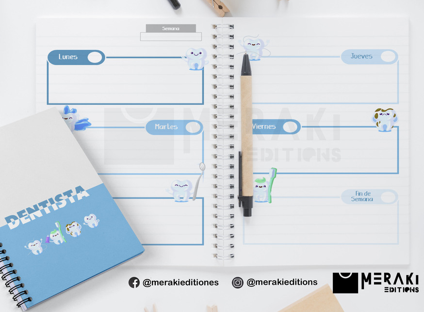 Agenda Dentista Perpetua, Agenda Personalizada, Dentista