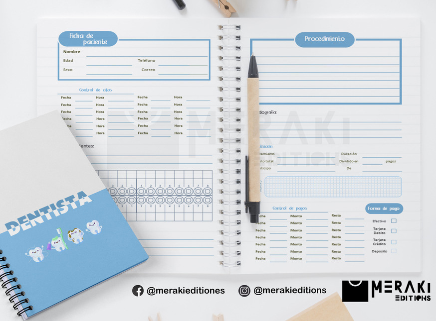 Agenda Dentista Perpetua, Agenda Personalizada, Dentista