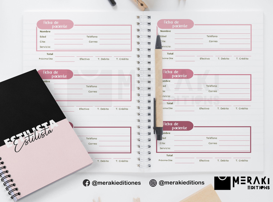 Agenda Estilista Perpetua, Agenda Personalizada, Estilista