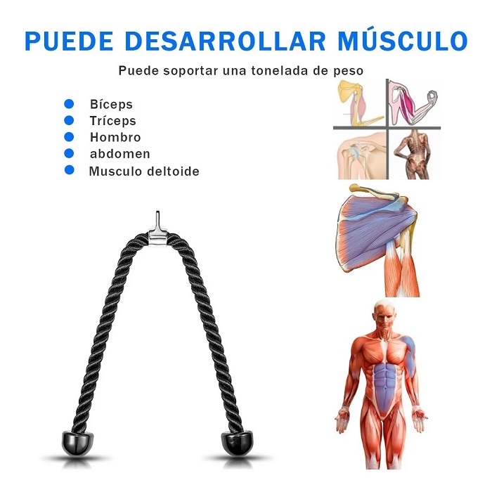 Cuerda Entrenamiento Gym Tríceps Para Desarrollo Muscular