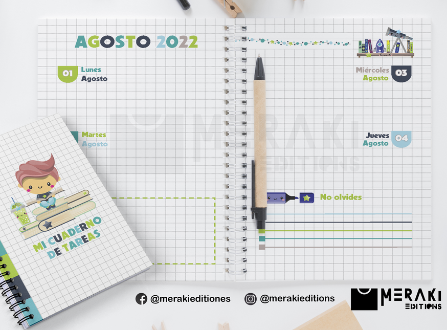 Agenda Para Estudiantes / Agenda Para Tareas /agenda Escolar