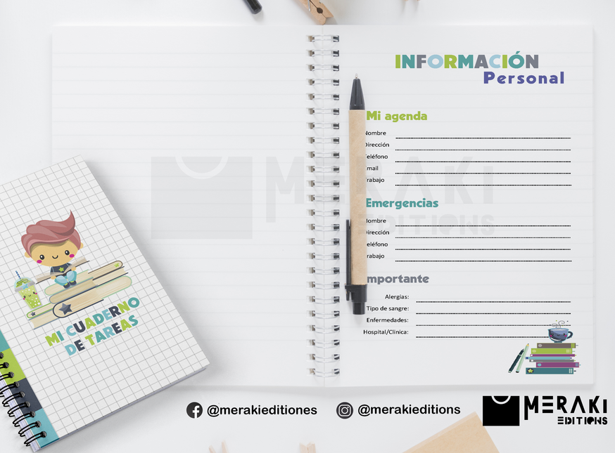 Agenda Para Estudiantes / Agenda Para Tareas /agenda Escolar