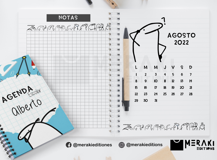 genda Para Estudiantes 2022 - 2023 Flork Meme Personalizada