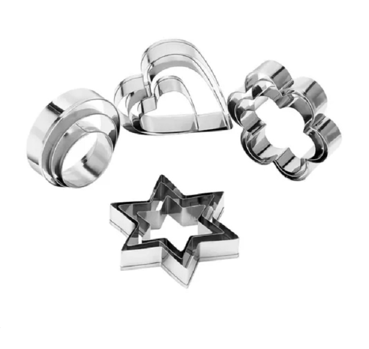 Set Moldes De Cortador Reposteria Galleta Inoxidable 9 Pieza