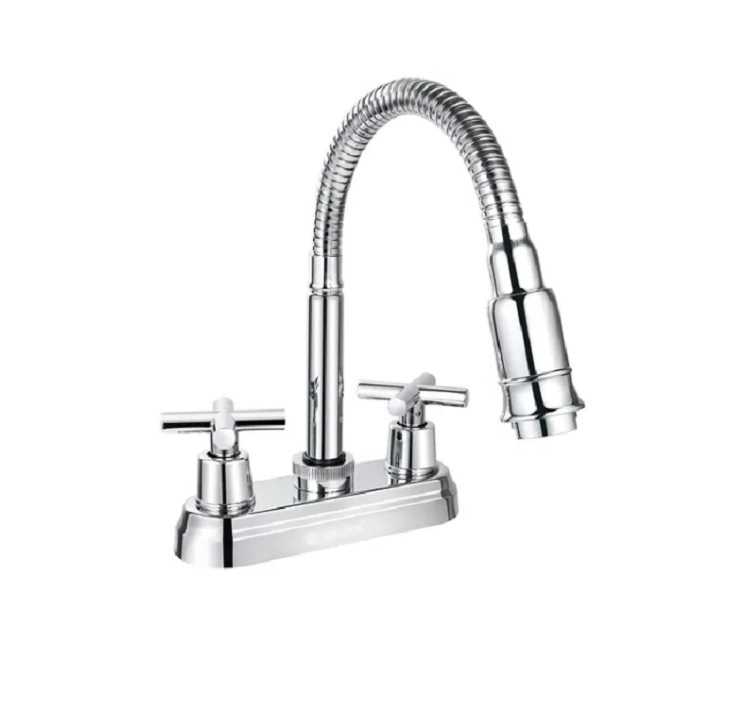 Llave Mezcladora Baño Lavabo Cuello Flexible