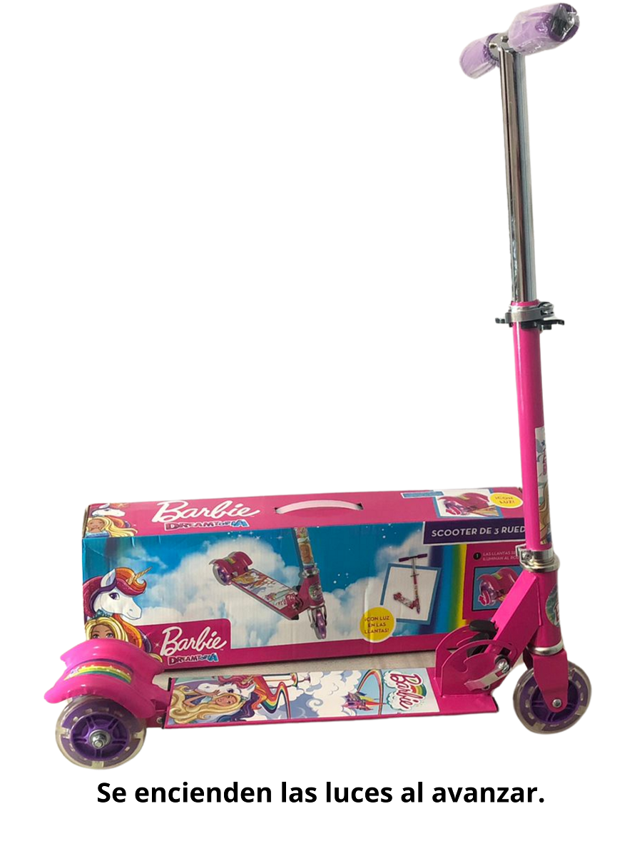 Scooter Barbie 3 Ruedas Luz