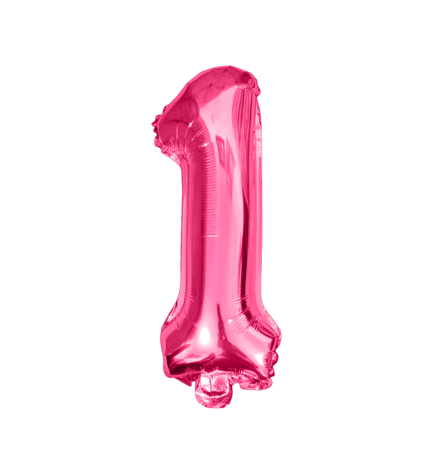 Globos de Numero 1  de papel de aluminio de 14 pulgadas oro plata rose gold azul rey fuchsia rosa rojo negro arcoíris pastel