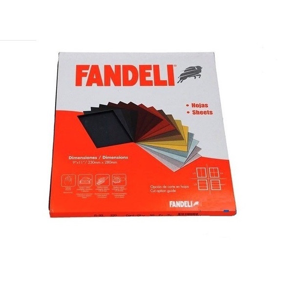 Paquete De 25 Lijas Fandeli J-73 Extra Grueso 08714