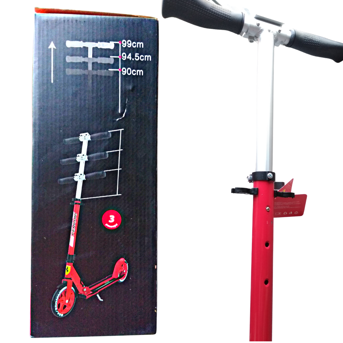 Scooter Patín Del Diablo Plegable Ferrari De 2 Ruedas Grande