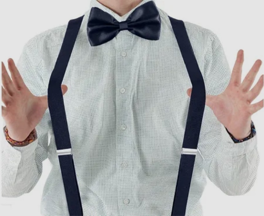 Tirantes Y Moño Unisex Azul