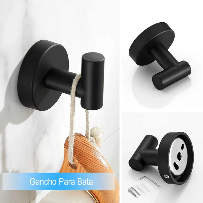 Sets De Accesorios Para Baño  7 Piezas Negro