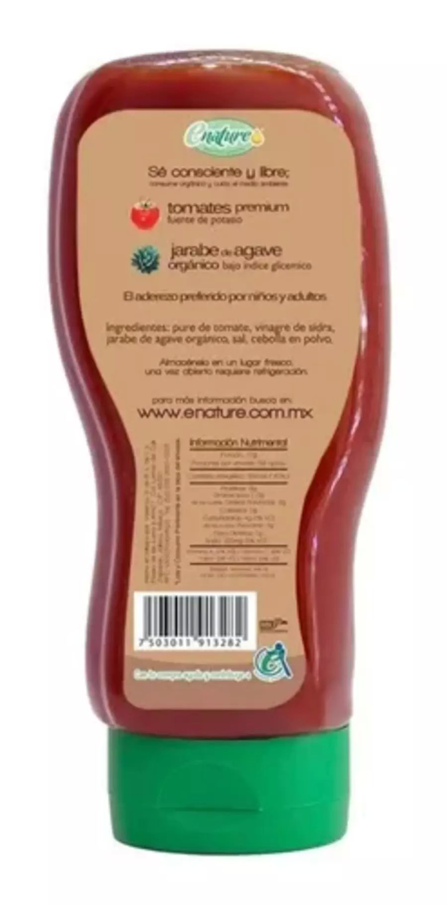 Cátsup Sin Azúcar 560g Enature Sin Gluten Sin Aditivos