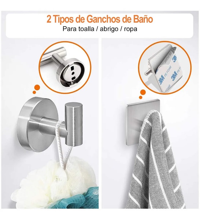 Juego Sets De Accesorios Para Baño 7 Pz