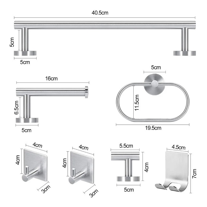 Juego Sets De Accesorios Para Baño 7 Pz