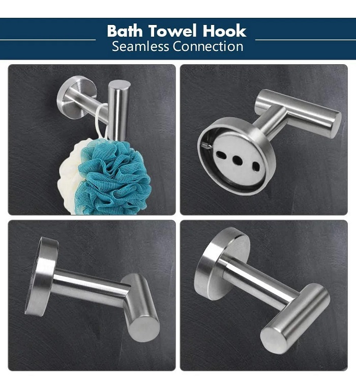 Juego De 5 Piezas De Accesorios De Baño De Acero Inoxidable