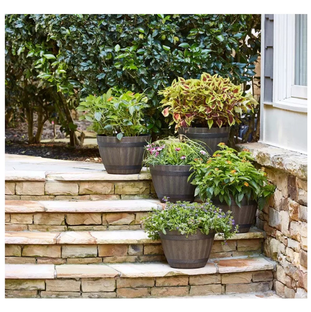 Macetas Tipo Barril, Att Southern 5 Piezas