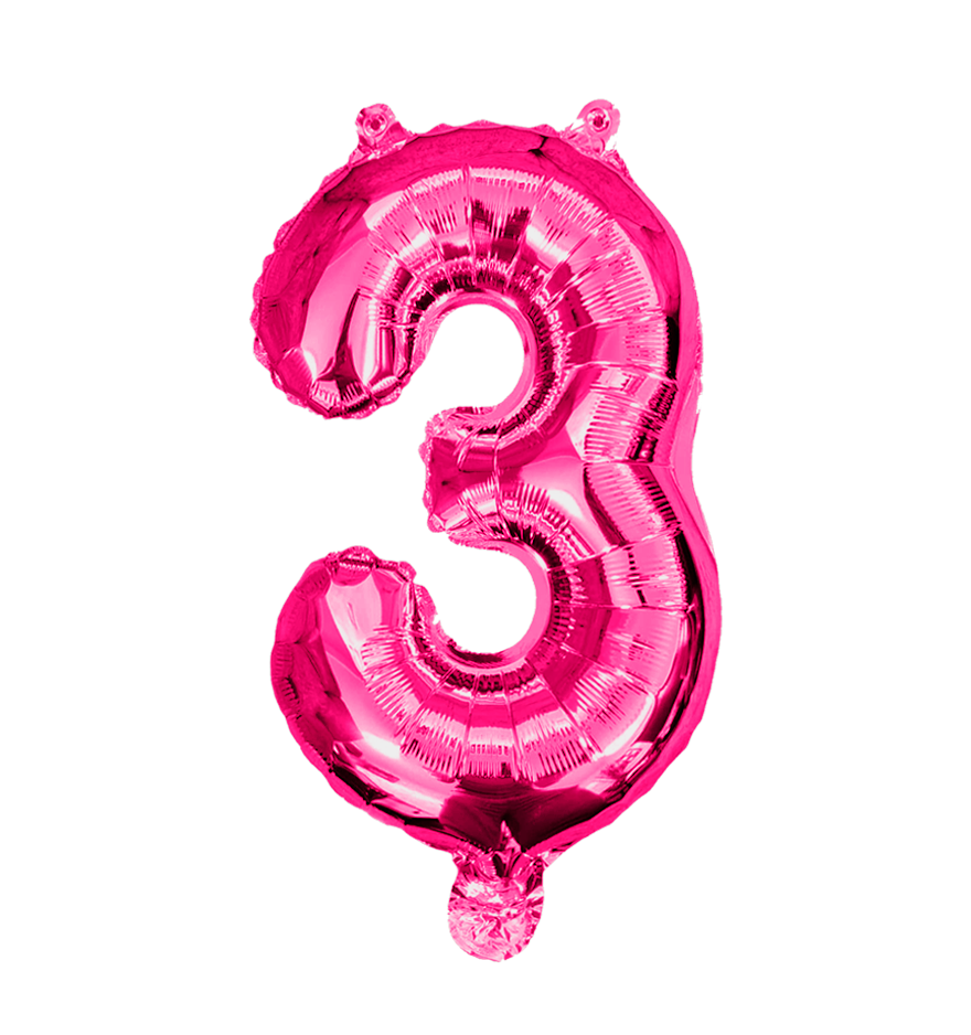 Globos de Numero 3 de papel de aluminio de 14 pulgadas oro plata rose gold azul rey fuchsia rosa rojo negro arcoíris pastel