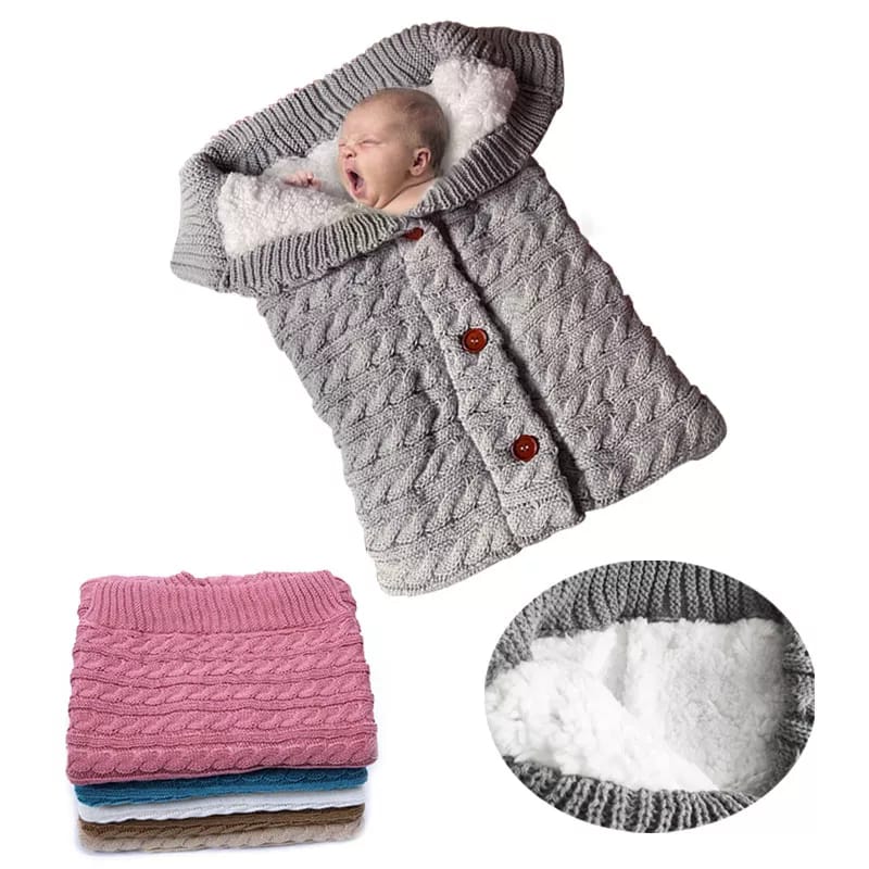 Saco Dormir Lana Bebé Niño Niña Cobija Tejida Suave (0-1año)