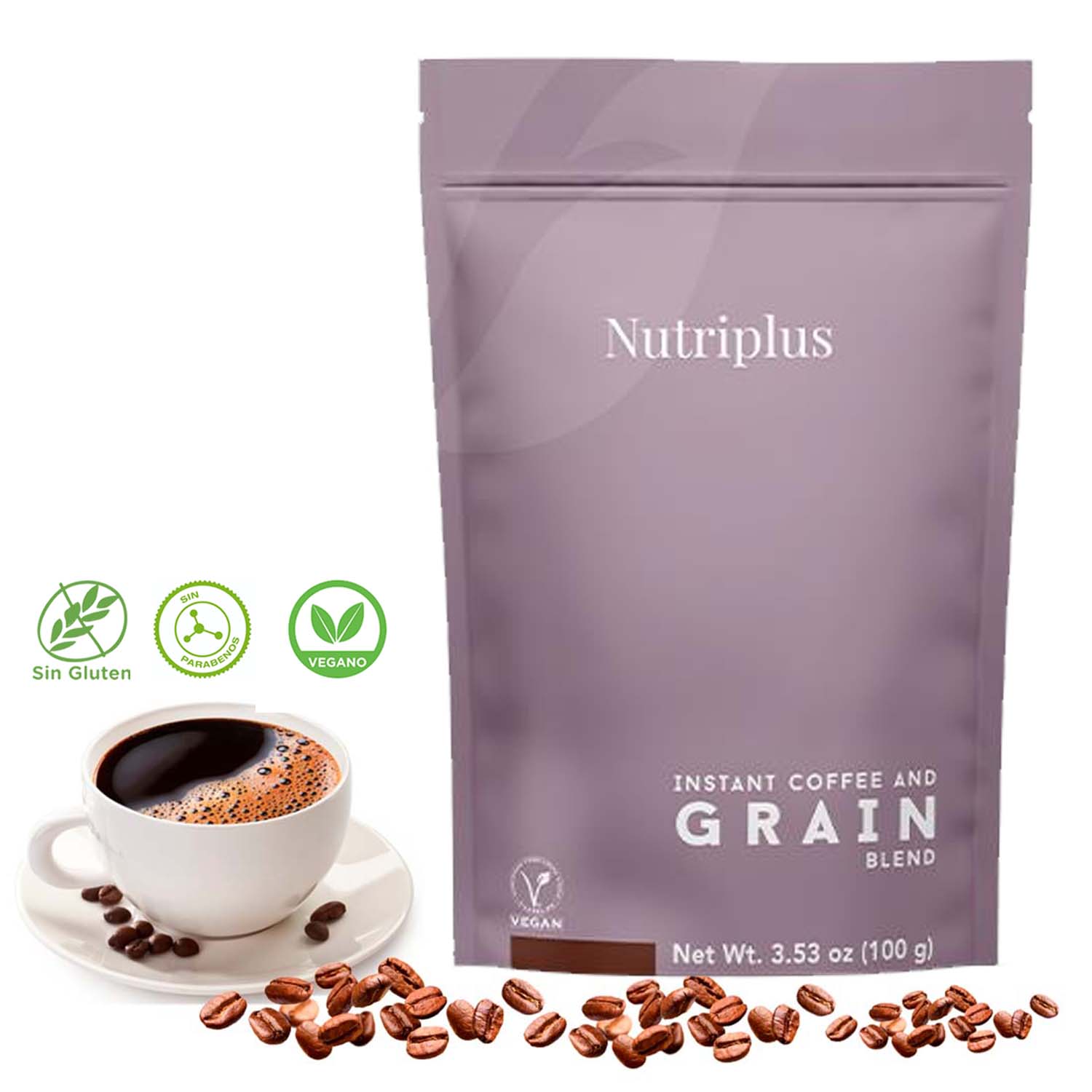 CAFÉ INSTANTANEO Nutriplus Café Instantaneo Mezcla de Fibra 100gramos