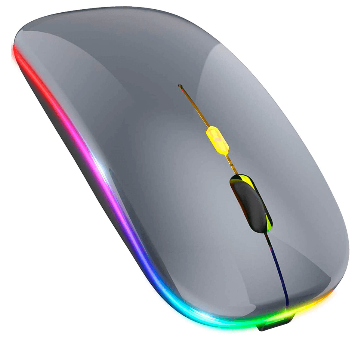 Mouse Inalámbrico, Ratón Recargable Wireless 2.4G Ergonómico óptico Silencioso Click con Receptor USB