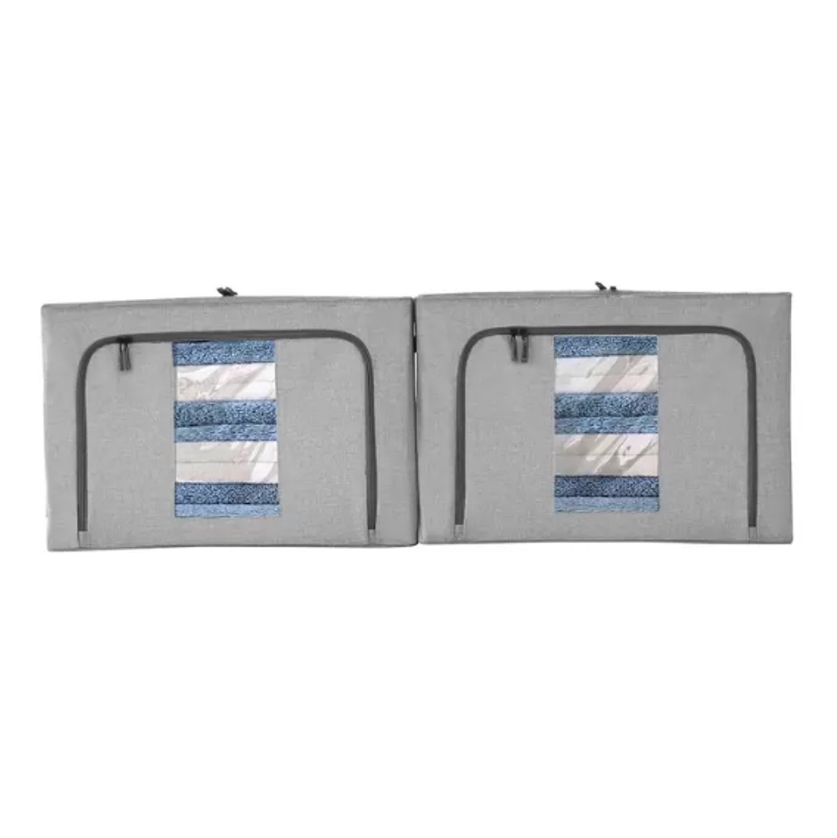 Set De 2 Cajas Flexibles De Almacenamiento Grises, Ag Box