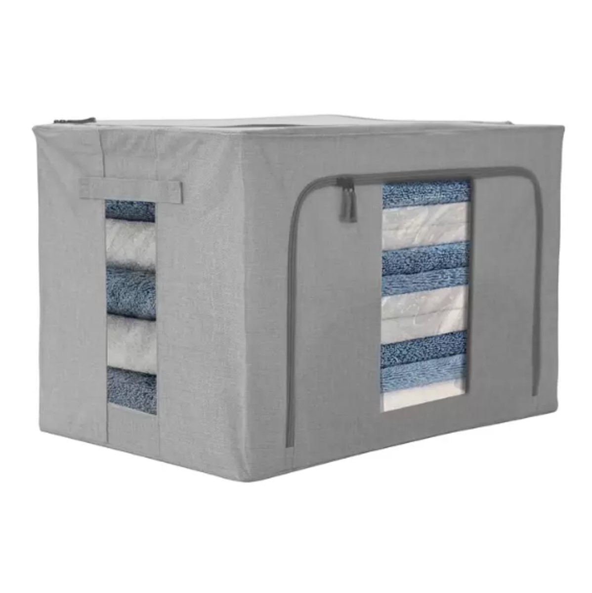 Set De 2 Cajas Flexibles De Almacenamiento Grises, Ag Box