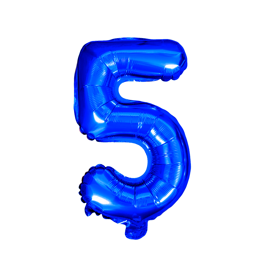 Globos de Numero 5 de papel de aluminio de 14 pulgadas oro plata rose gold azul rey fuchsia rosa rojo negro arcoíris pastel