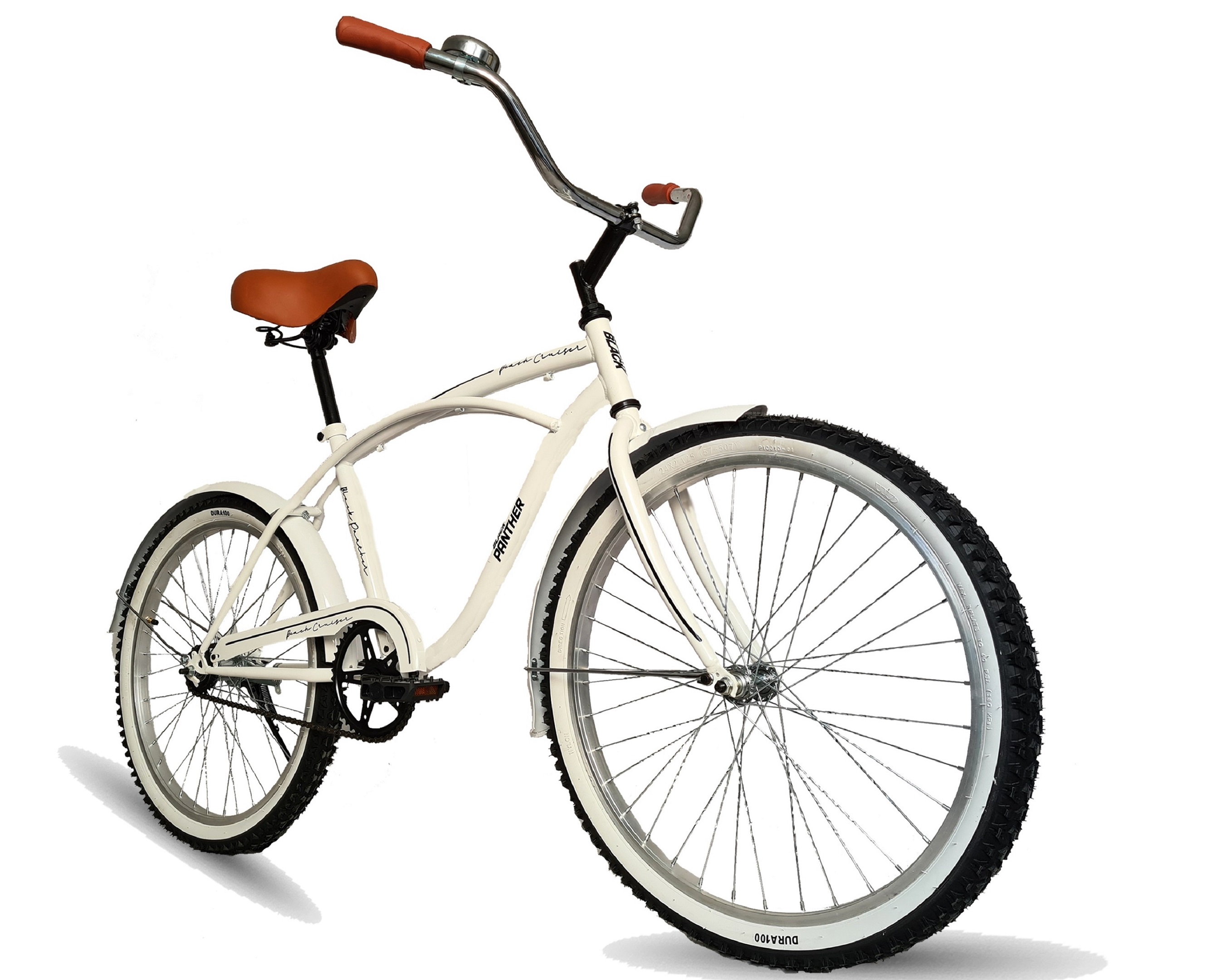 Bicicleta Black Panther Beach Cruiser Rodada 26 Blanco