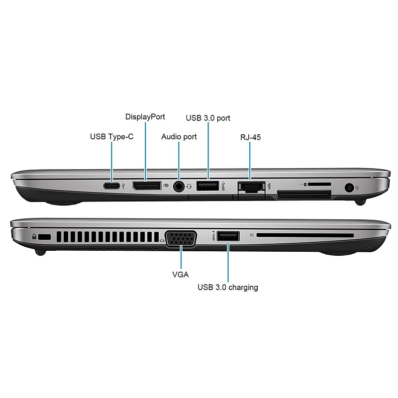 Laptop HP Elitebook 820 G3- Intel Core i5, 6ta generación- 8GB RAM-512GB Disco Solido- 12.5"- Windows 10 Pro- Equipo Clase A, Reacondicionado.