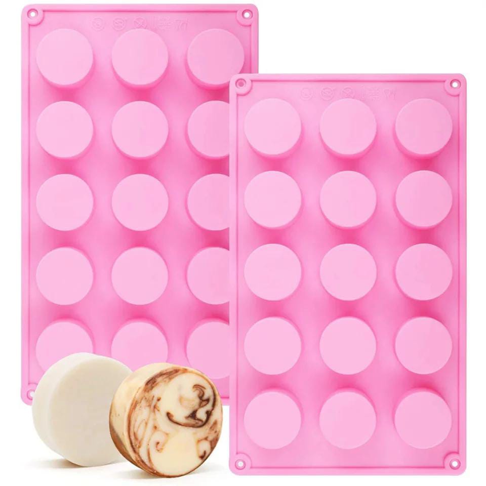 Molde De Silicon Circulo 15 Cavidades, Jabón, Velas