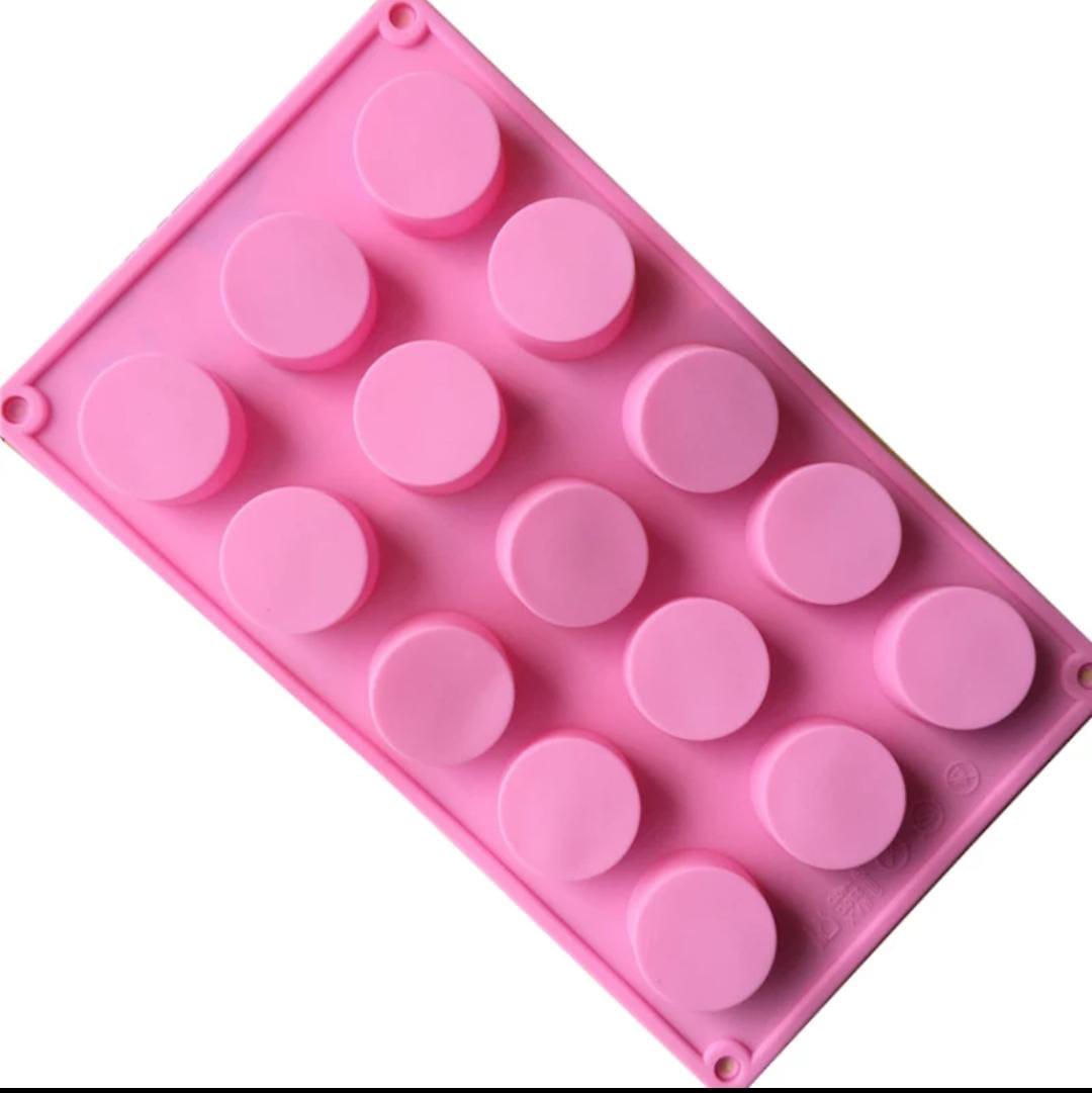 Molde De Silicon Circulo 15 Cavidades, Jabón, Velas