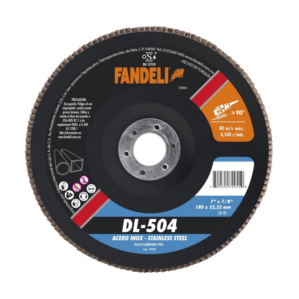 Disco Laminado Pro Dl-504 Fandeli 180 X 22,23 Mm 72955