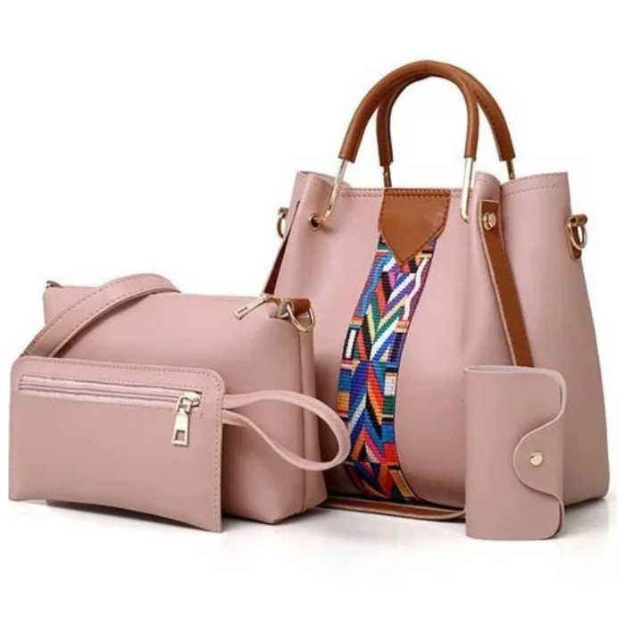 Set 4 Bolsas Mujer Moda Cartera Crossbody Tote Hobo Hombro 