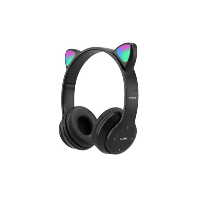 Audífonos Bluetooth  Orejas De Gato Led Con Micrófono