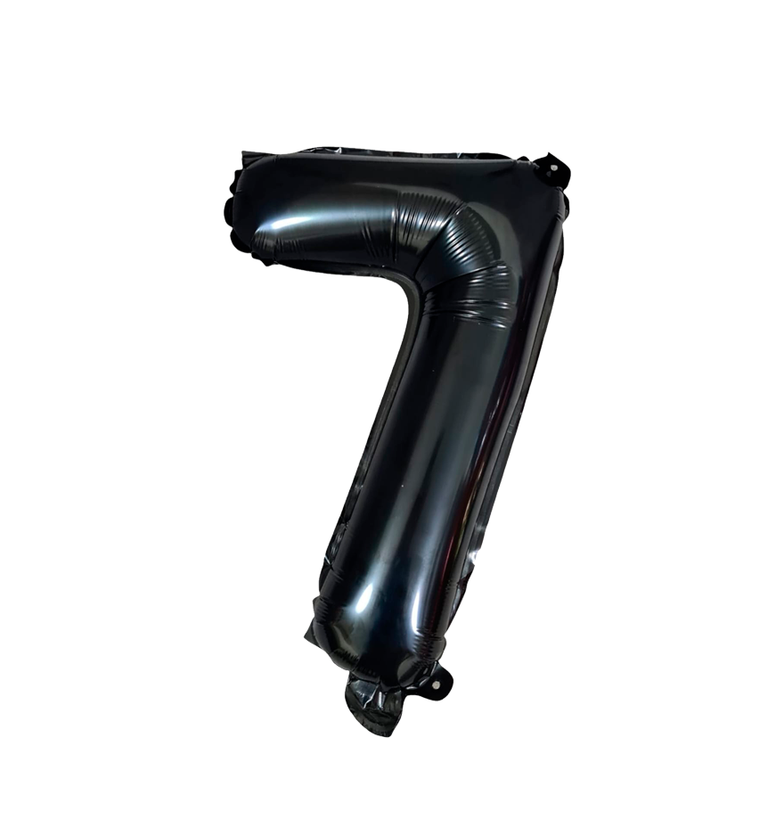 Globos de Numero 7 de papel de aluminio de 14 pulgadas oro plata rose gold azul rey fuchsia rosa rojo negro arcoíris pastel