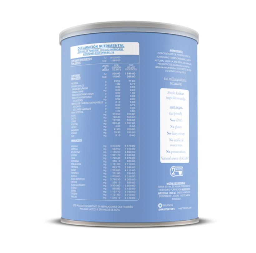 Proteína Vegana Habits Vainilla 488g