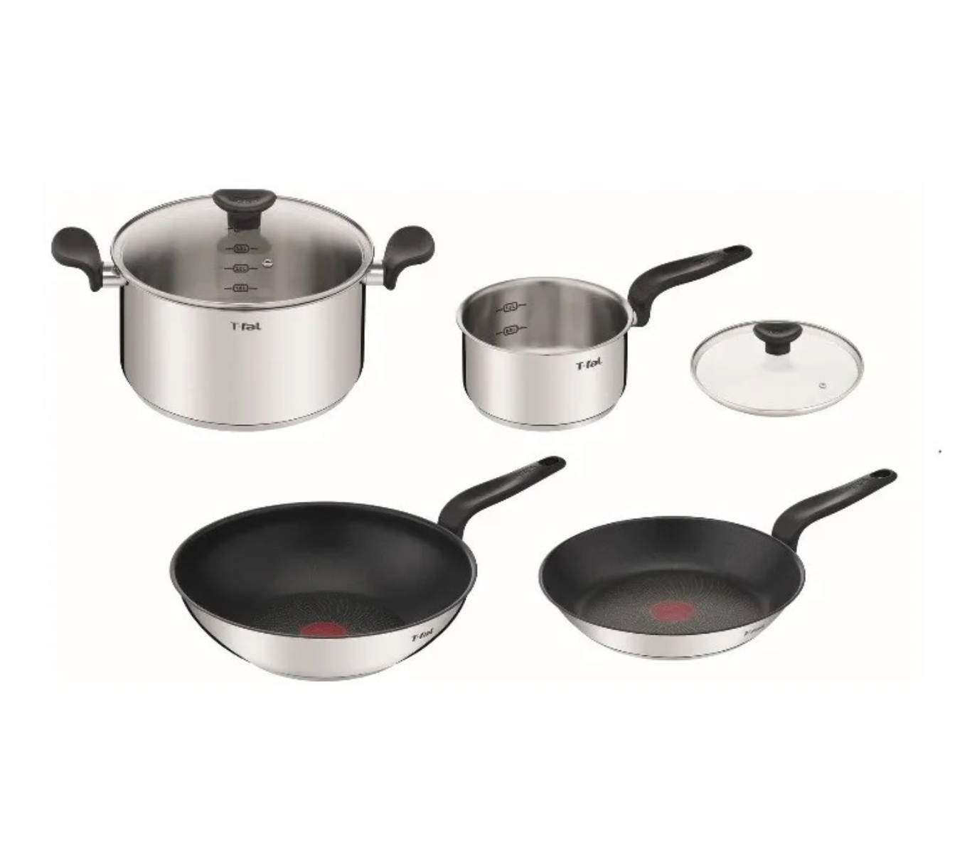 BATERIA DE COCINA T-FAL E319S684 ACERO INOXIDABLE 6 PZAS ORTY3