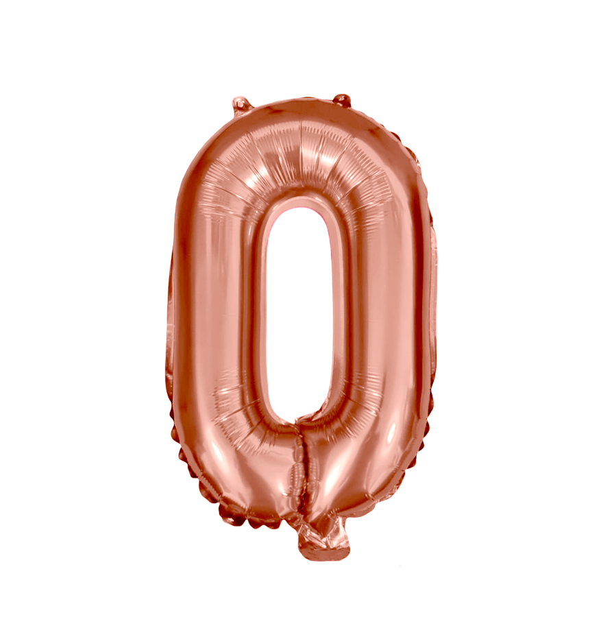 Globos de Numero 0 de papel de aluminio de 14 pulgadas oro plata rose gold azul rey fuchsia rosa rojo negro arcoíris pastel