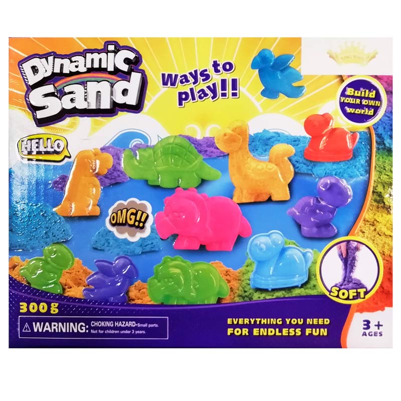 Arena Mágica Moldea Magic Sand Niños Zoo Dinosaurio 300g.