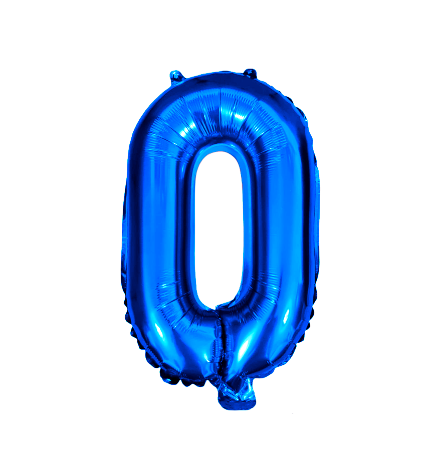 Globos de Numero 0 de papel de aluminio de 14 pulgadas oro plata rose gold azul rey fuchsia rosa rojo negro arcoíris pastel