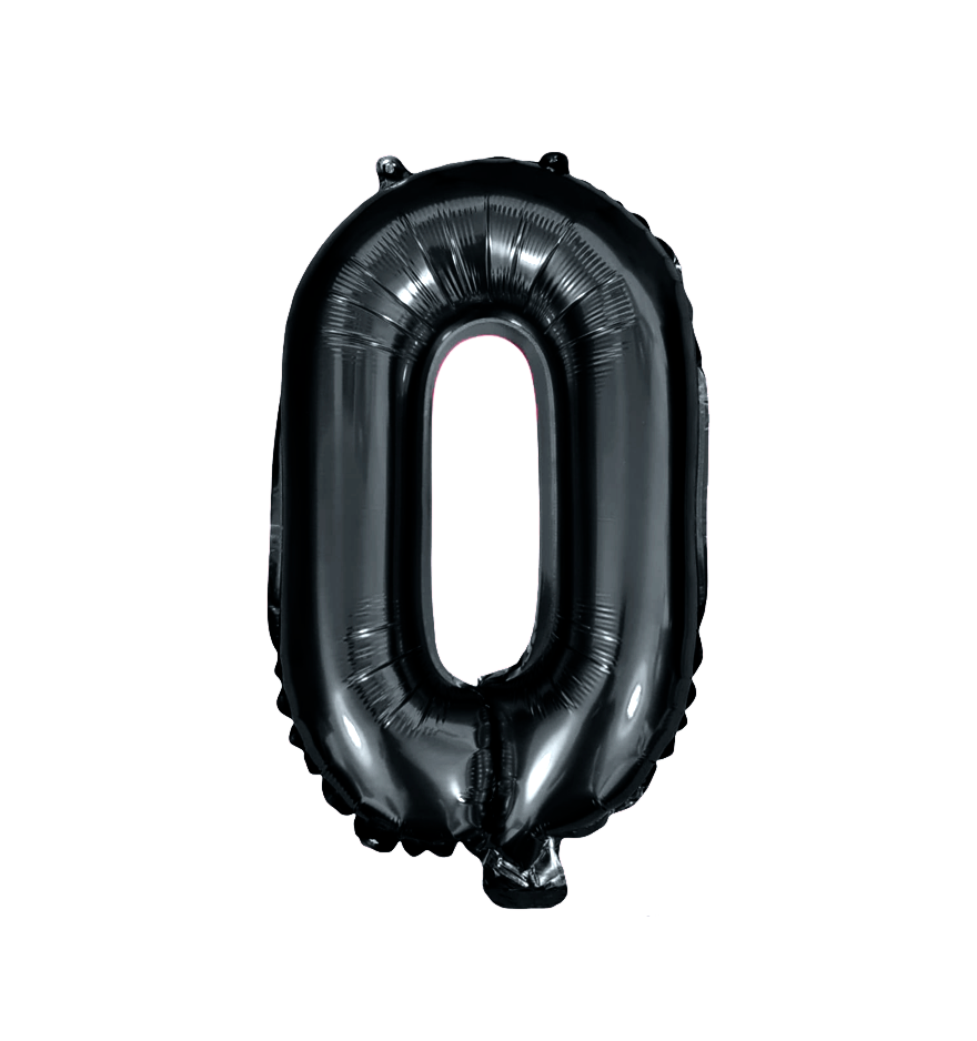 Globos de Numero 0 de papel de aluminio de 14 pulgadas oro plata rose gold azul rey fuchsia rosa rojo negro arcoíris pastel