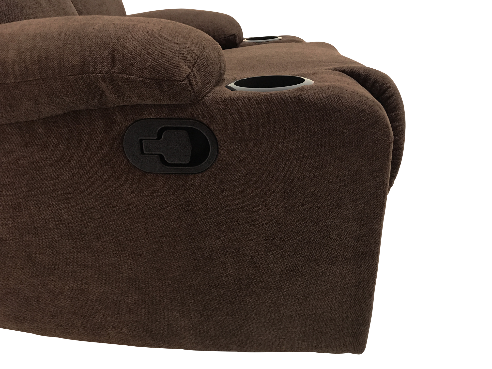 Reclinable Reposet De Tela Brady Color Chocolate