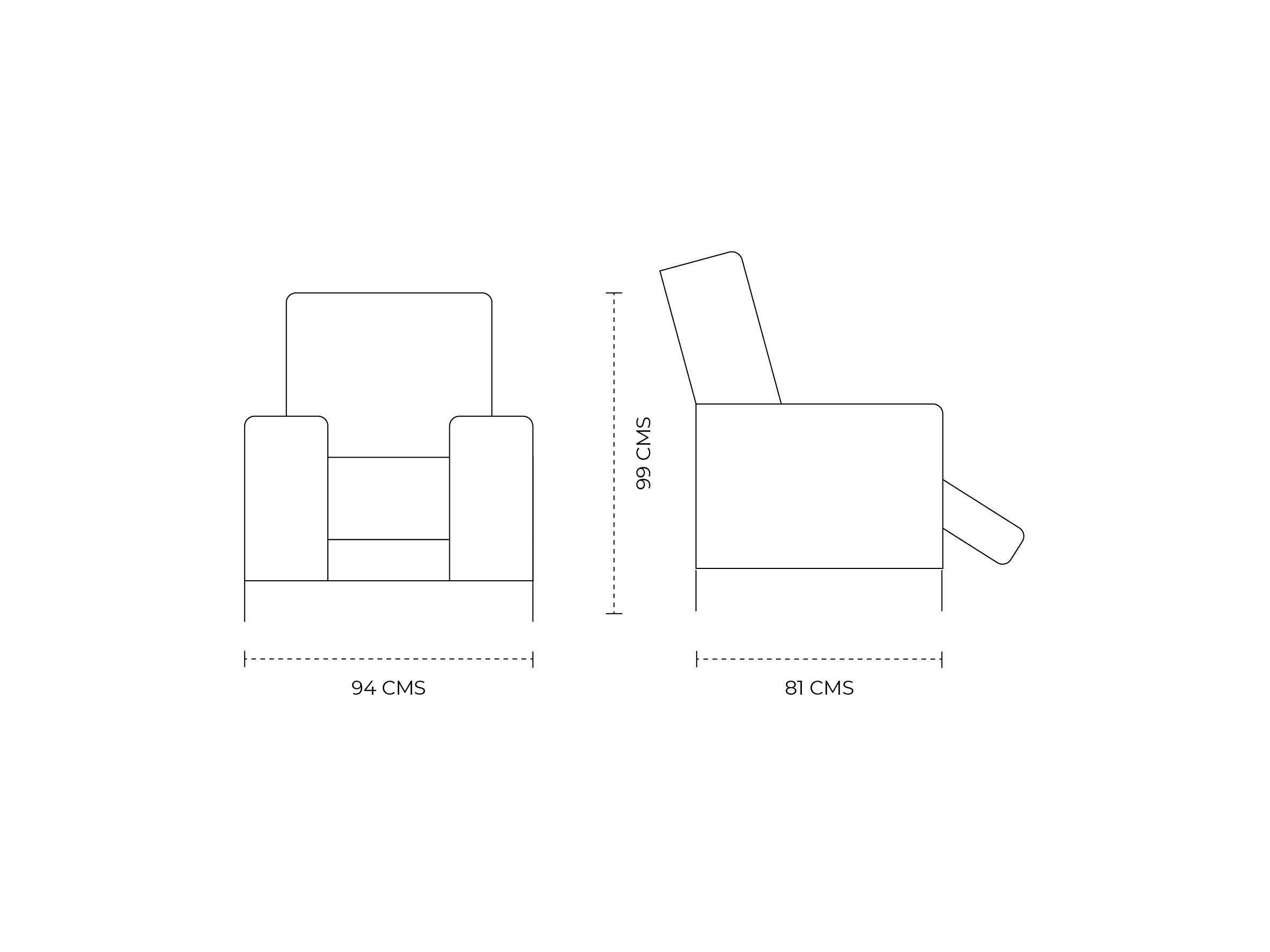 Reclinable Reposet De Tela Brady Color Chocolate